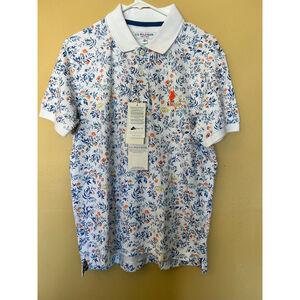U.S. Polo ASSN. Men's Floral Print Polo Cotton Size‎ Medium NWT